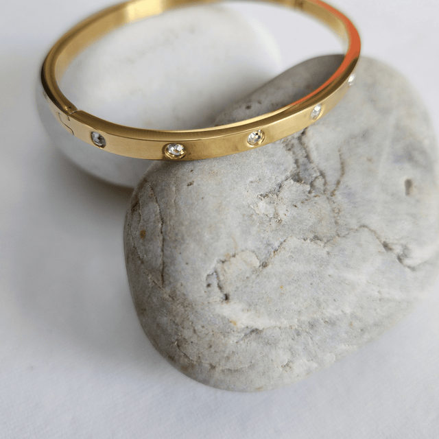 Stone Studded Hinge Bracelet