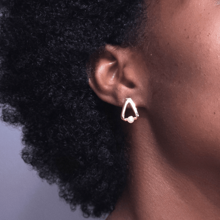 Open Pearl Drop Earrings