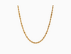 stackable 18 karat gold plated stainless steel twisted rope chain necklace