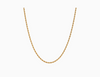 18 karat gold plated stainless steel twisted rope chain necklace