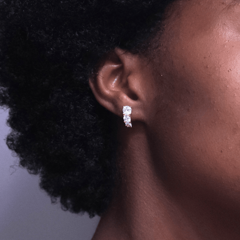 Ascending Clear Stone Studs