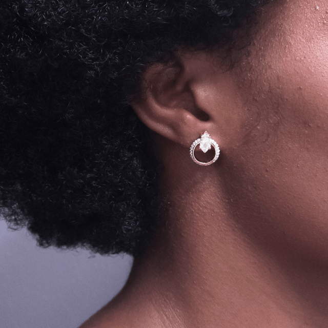 Pave Marquise Stone Studs