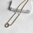 Belcher Rolo Chain Necklace with Classic Circular Annex Ring