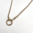 Belcher Rolo Chain Necklace with Classic Circular Annex Ring