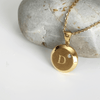 Circular Initial Necklace with Diamond