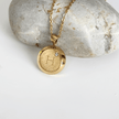 Circular Initial Necklace with Diamond