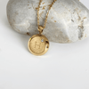 Circular Initial Necklace with Diamond