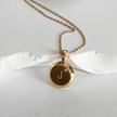 Circular Initial Necklace with Diamond