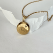 Circular Initial Necklace with Diamond