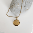 Circular Initial Necklace with Diamond