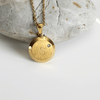 Circular Initial Necklace with Diamond