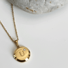 Circular Initial Necklace with Diamond