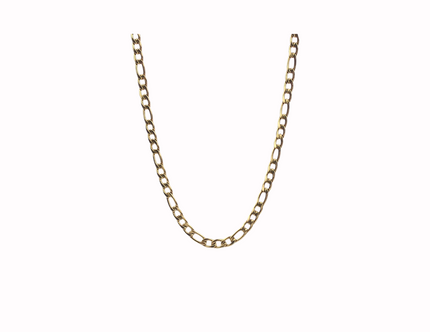 Figaro chain necklace made of stainless steel and plated with 18 karat gold