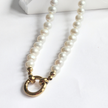 Pearl Necklace with Classic Circular Annex Ring