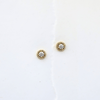 Clear Round Moissanite Stud Earrings