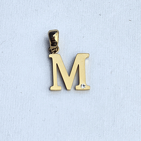Stone Accented Initial Charm