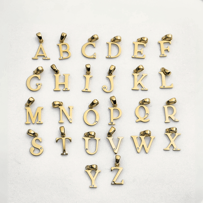 Stone Accented Initial Charm