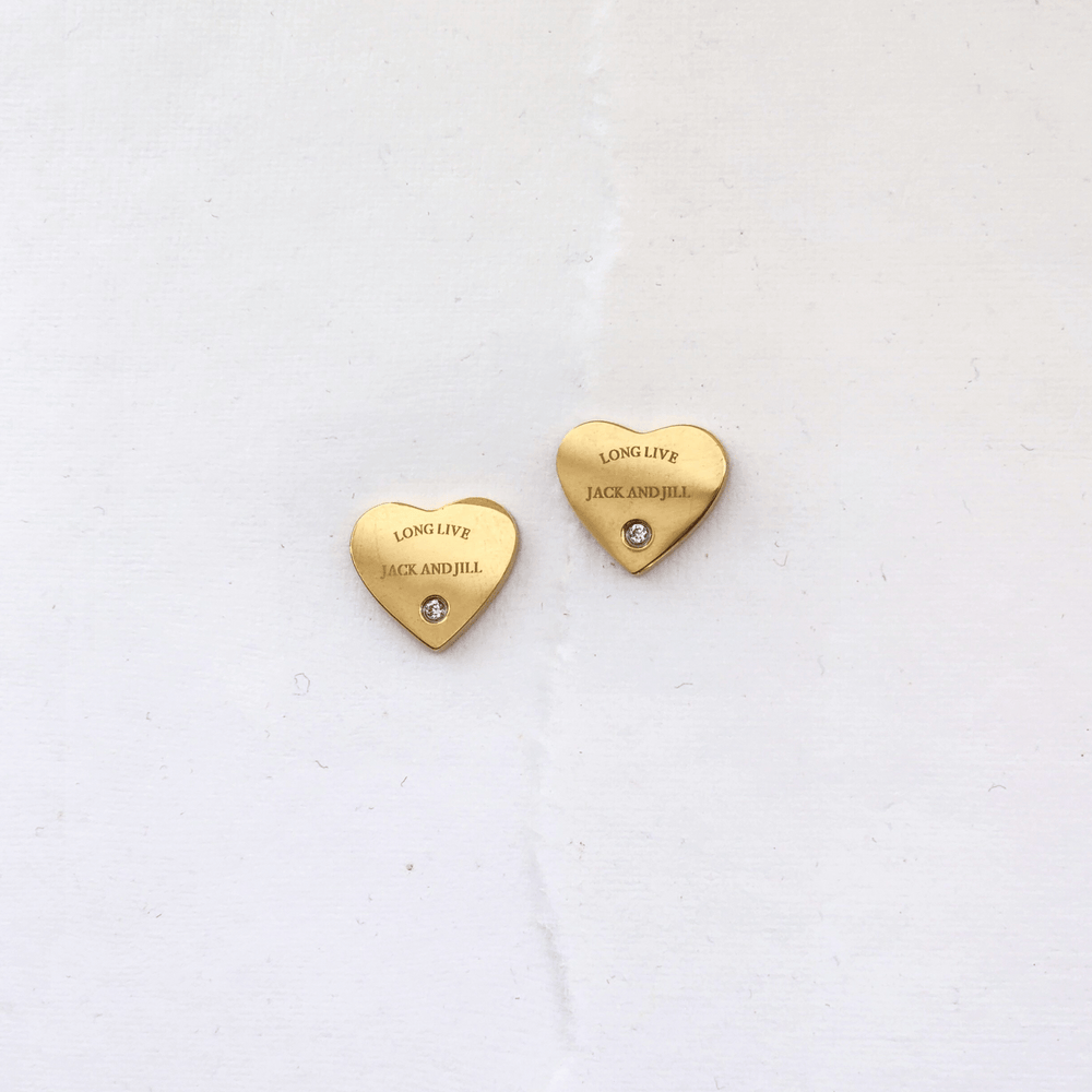 Pink and Blue Heart Studs