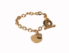 tiffany and co inspired toggle heart charm bracelet featuring the jack and jill of america pink and blue