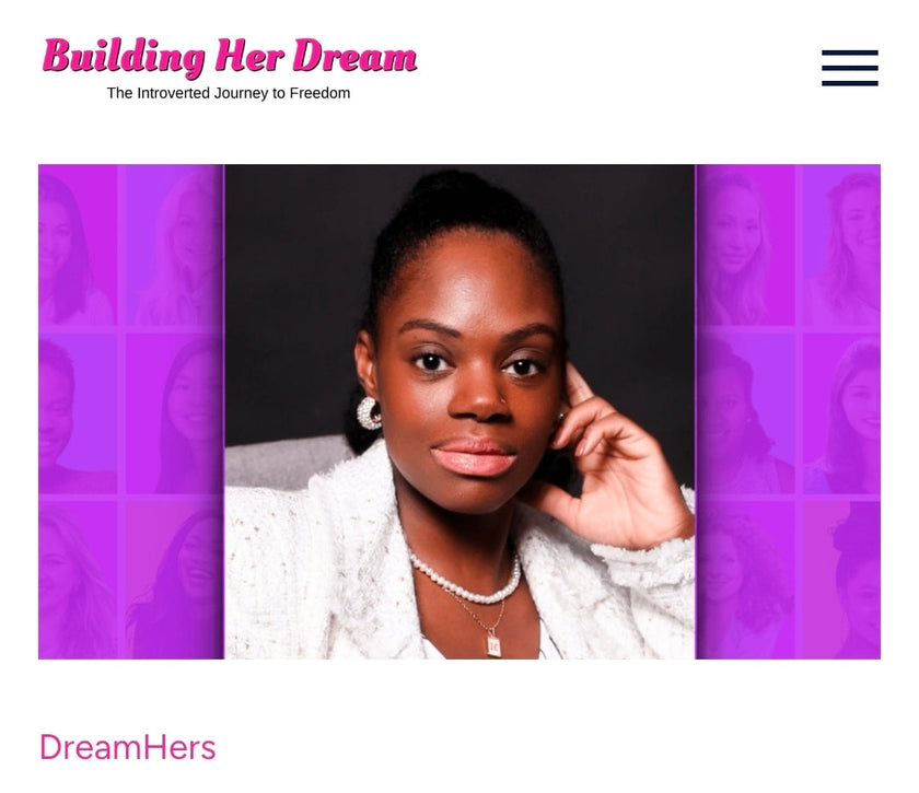 Article about Aminna Taylor helping moms rediscover confidence with a purple and white background