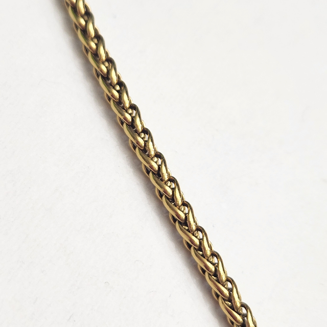 Spiga Wheat Chain Necklace with Classic Circular Annex Ring