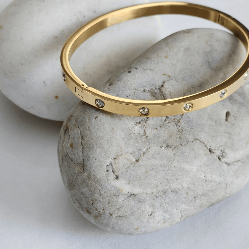 Stone Studded Hinge Bracelet
