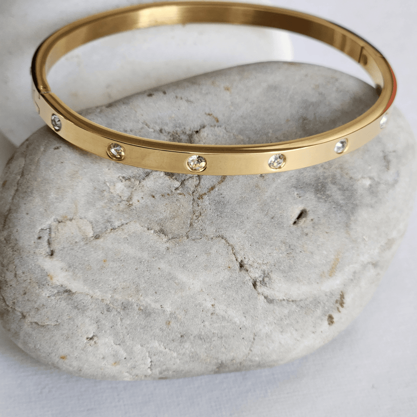 Stone Studded Hinge Bracelet