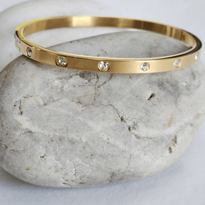 Stone Studded Hinge Bracelet