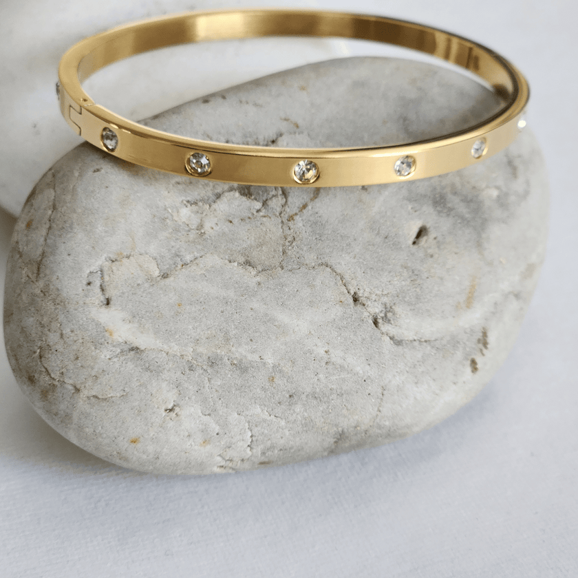 Stone Studded Hinge Bracelet