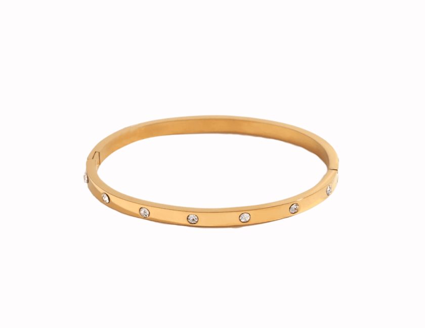 Stone Studded Hinge Bracelet