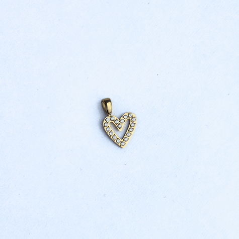 Stone Studded Heart Charm